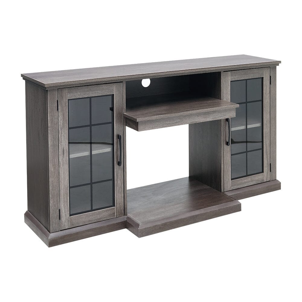 5ft Freestanding Fireplaces 3-Sided Electric Fireplace Rustic Grey TV Stand With Remote Control Freestanding Fireplaces Living and Home TV Stand Only