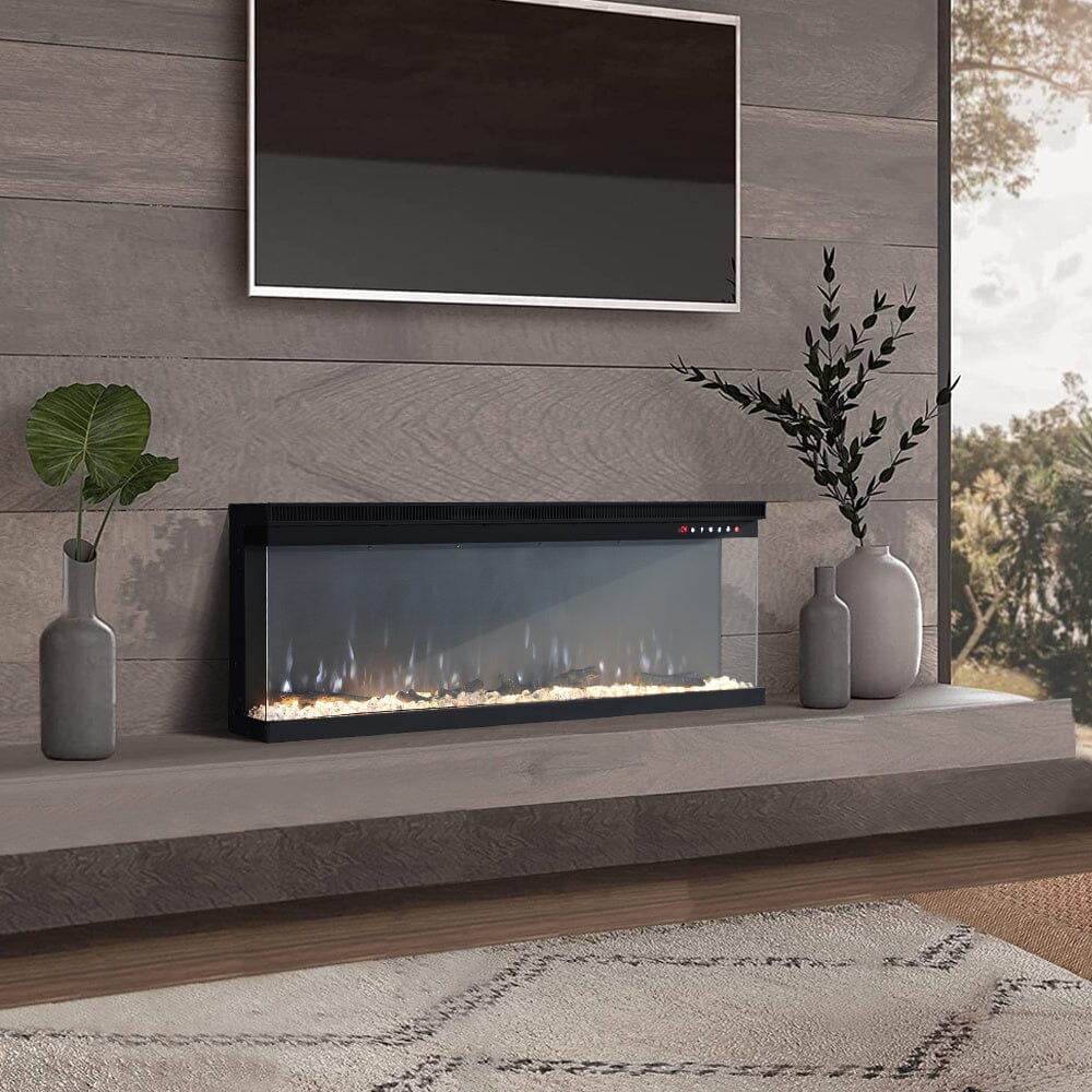 40/50 inch Wall Mounted Fireplaces 3 in 1 Electric Fireplace 9 Flame Colours and 5 Brightness Modes Freestanding Fireplaces Living and Home