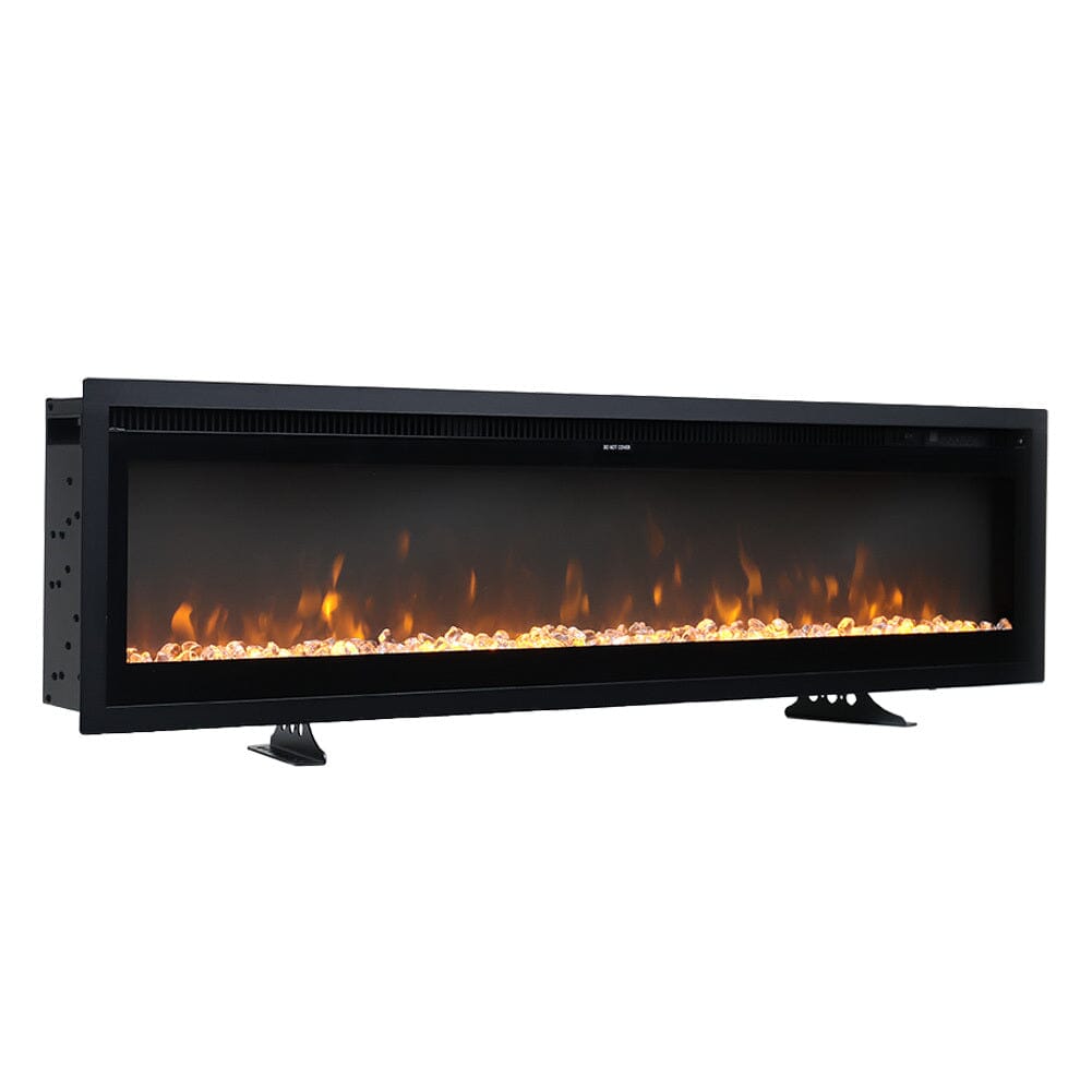 40/50/60 Inch Electric Fireplace 9 Colour LED Flame Effect Heater with Remote Control Freestanding Fireplaces Living and Home