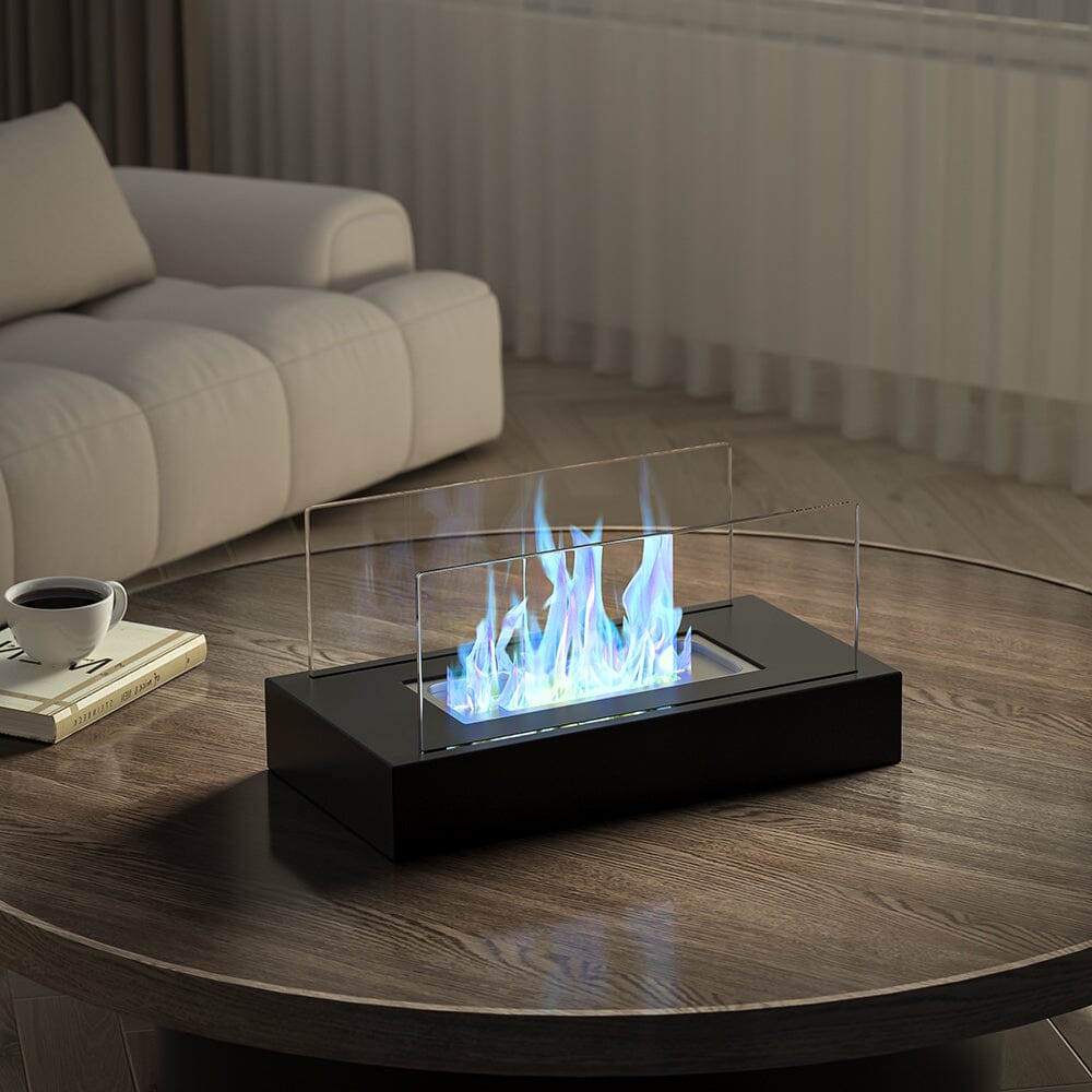 35cm Long Bio Ethanol Fireplace Tabletop Metal Base Burner Fire Bio Ethanol Fireplaces Living and Home