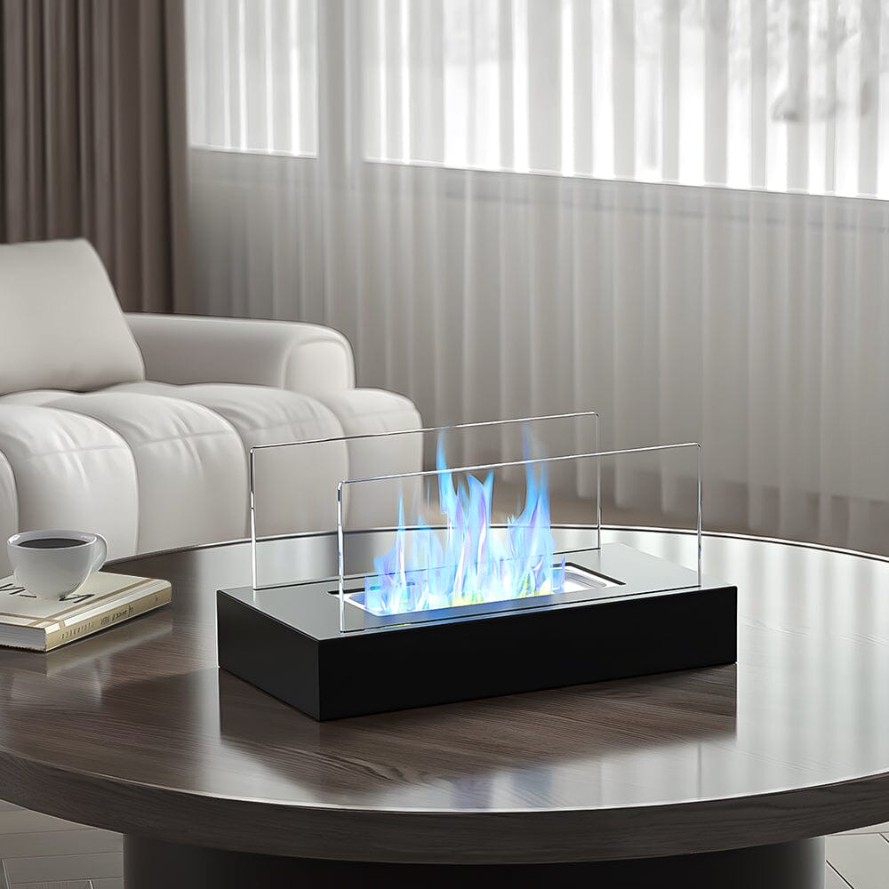 35cm Long Bio Ethanol Fireplace Tabletop Metal Base Burner Fire Bio Ethanol Fireplaces Living and Home