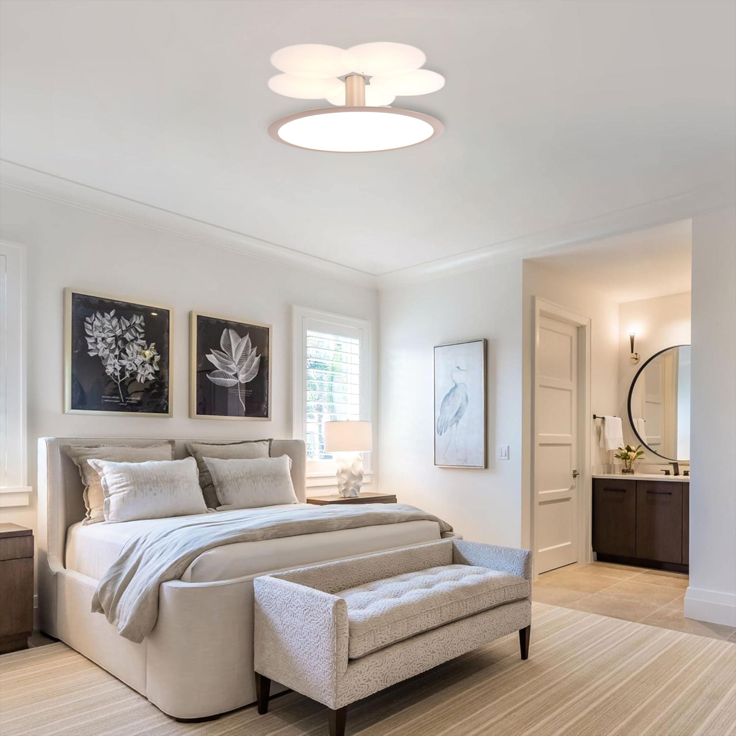 Lightsin Brushed Rose Gold Aluminum Pendant Light with Stepless Dimming Lightsin UK