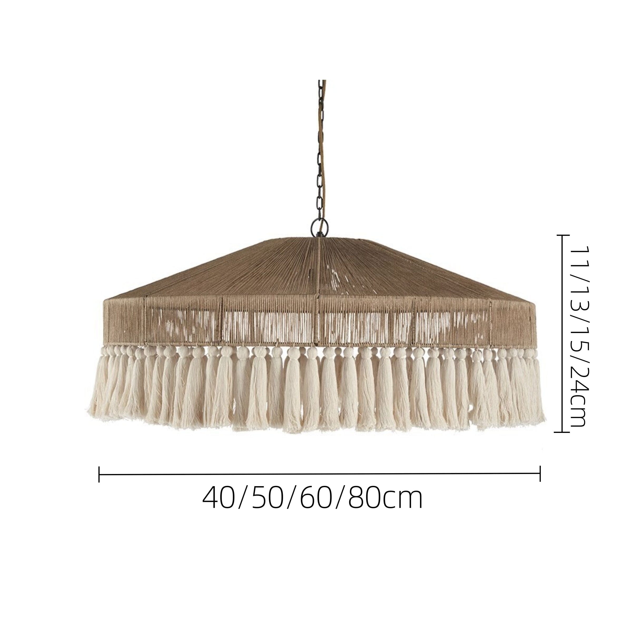 Lightsin Bohemian Style Handcrafted Woven Hemp Rope Hanging Pendant Lights Lightsin UK