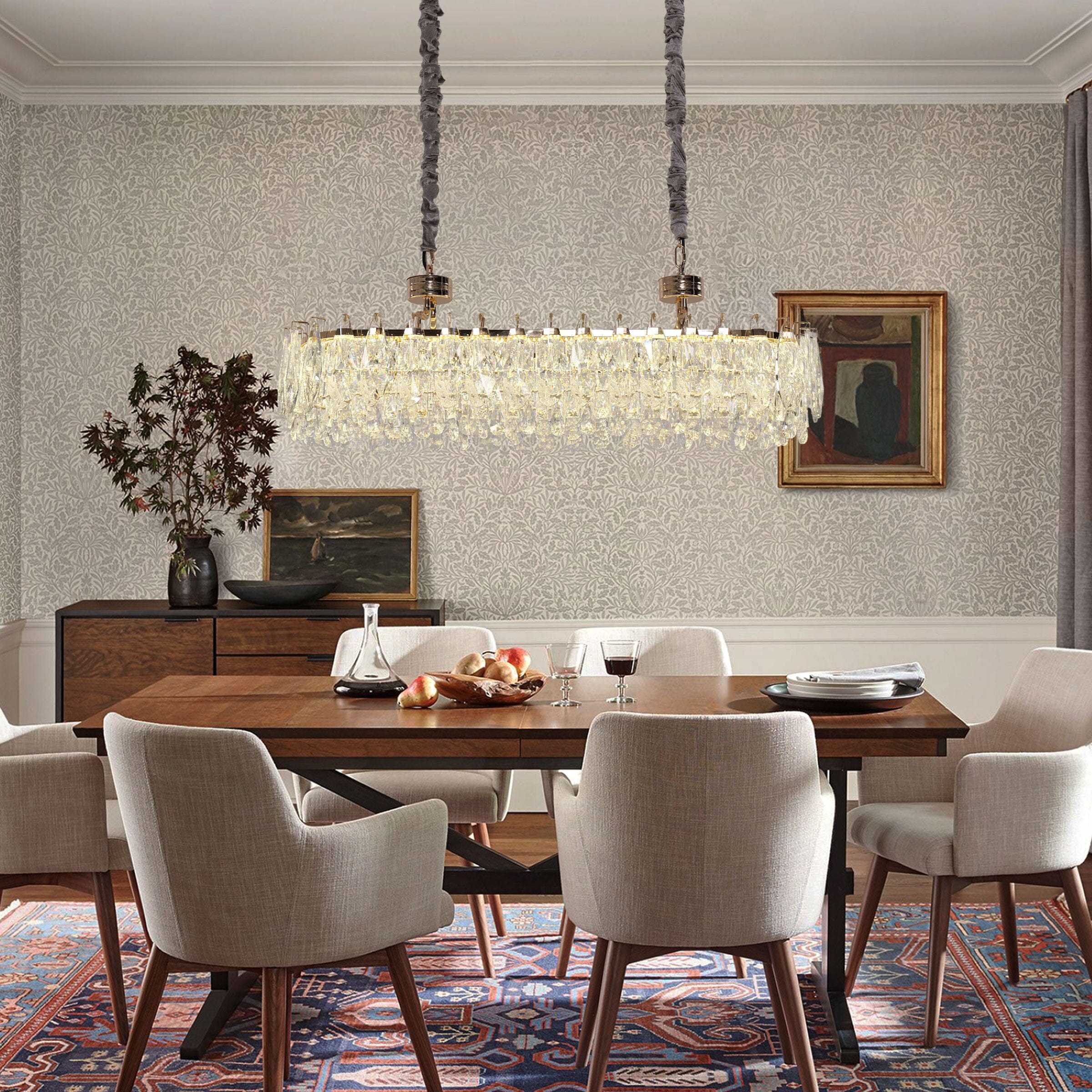 Lightsin Kitchen Island Lighting Modern Luxury Crystal Dimmable Pendant Light Lightsin UK In Stock