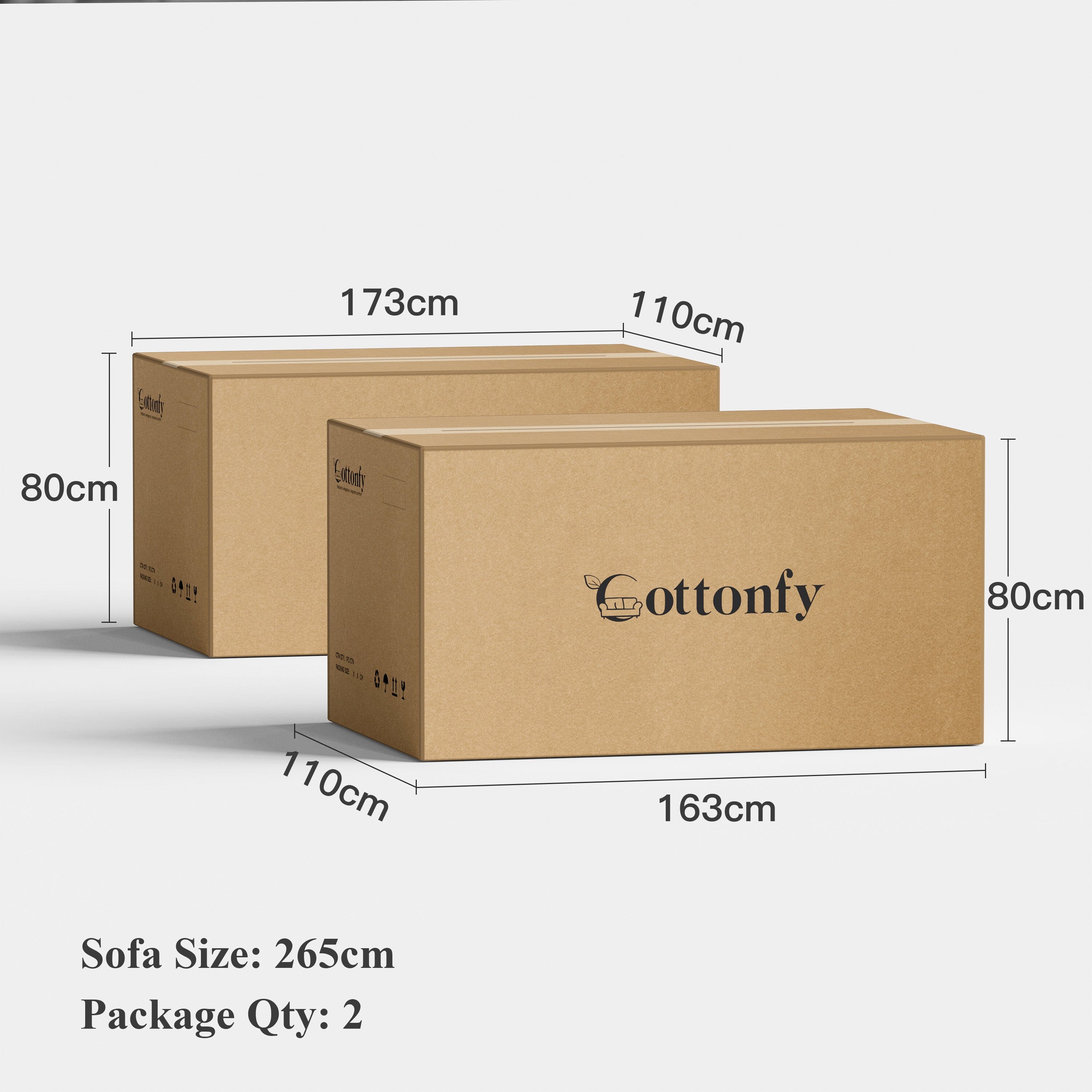 Cottonfy Cat-Scratch Resistant Fabric Elephant Ears Style Corner Sofa Cottonfy UK