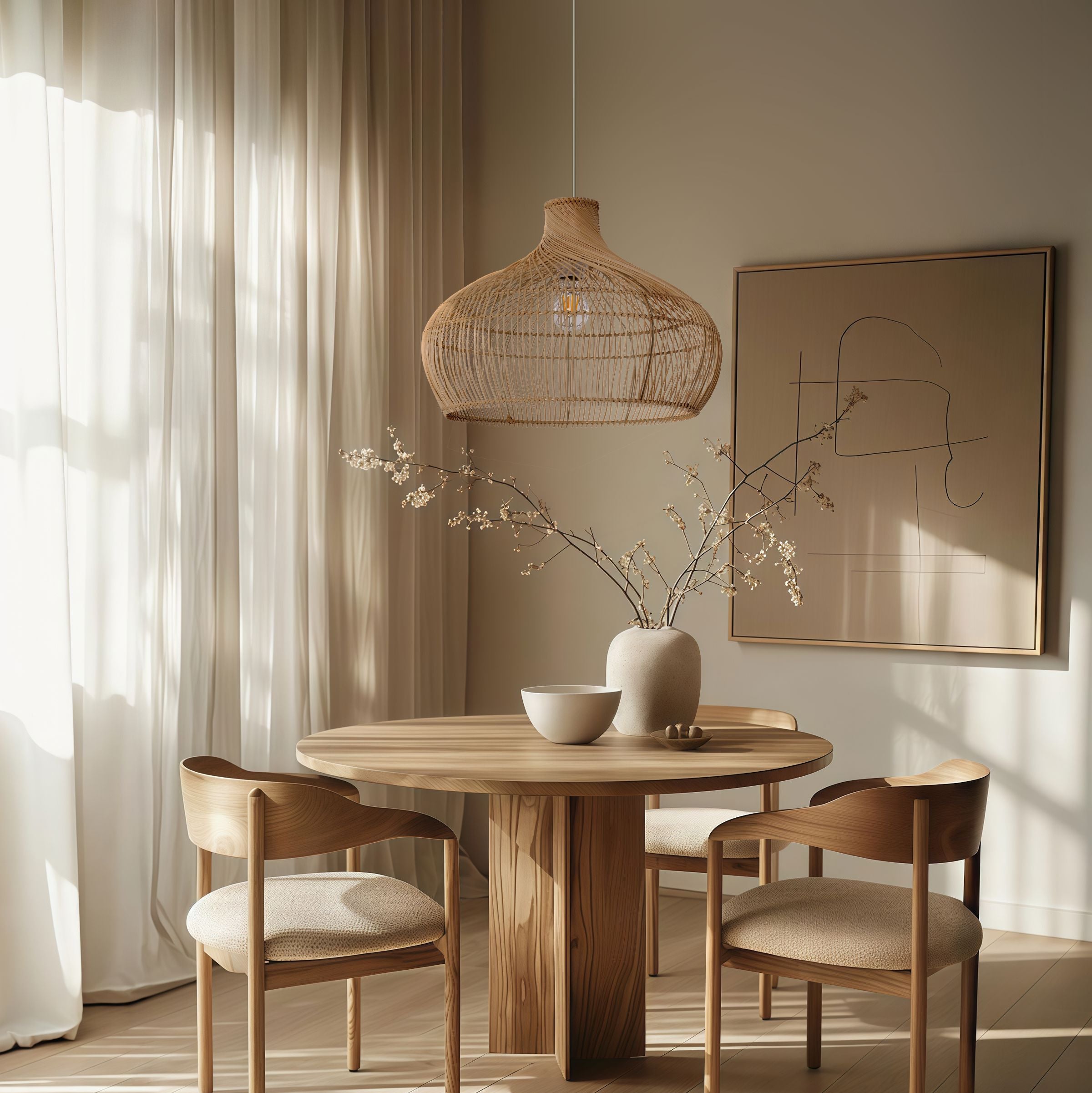 Lightsin Handwoven Gourd Shaped Rattan Pendant Light Lightsin UK