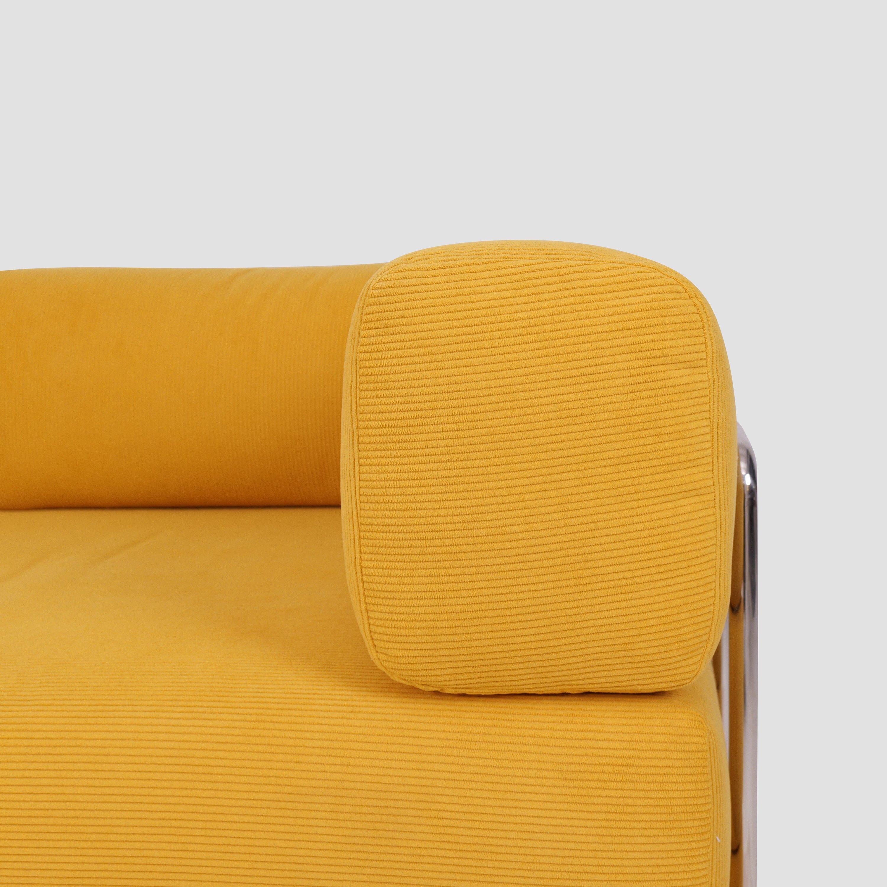 Cottonfy Yellow Corduroy Fabric Foam Modular Sofa Sofa Beds Cottonfy UK
