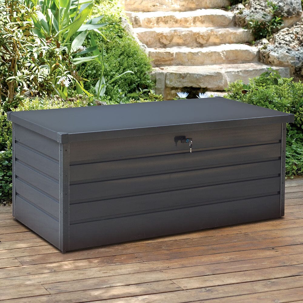 600L Metal Outdoor Garden Storage Box Lockable Garden Storage Boxes Living and Home