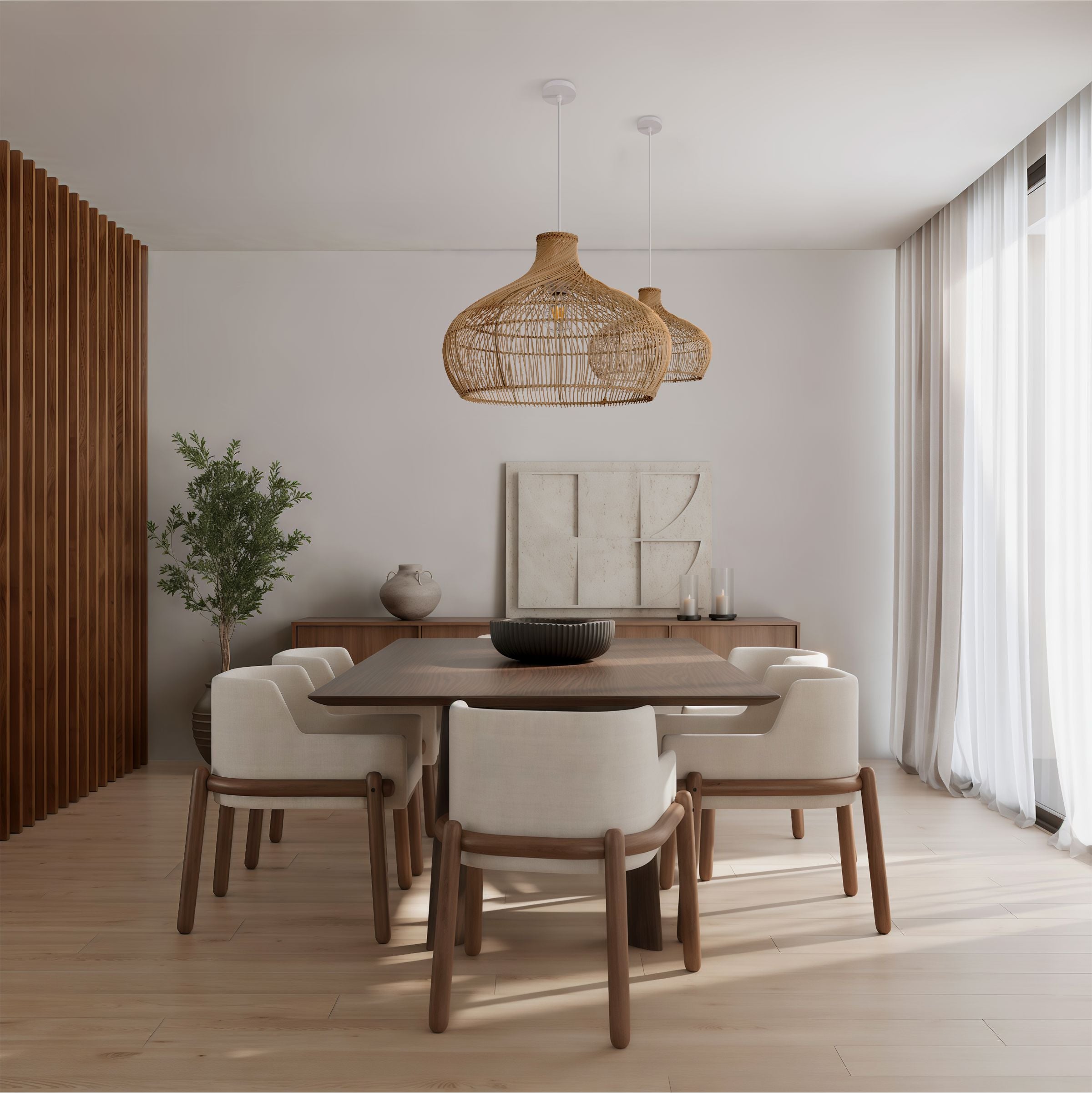 Lightsin Handwoven Gourd Shaped Rattan Pendant Light Lightsin UK