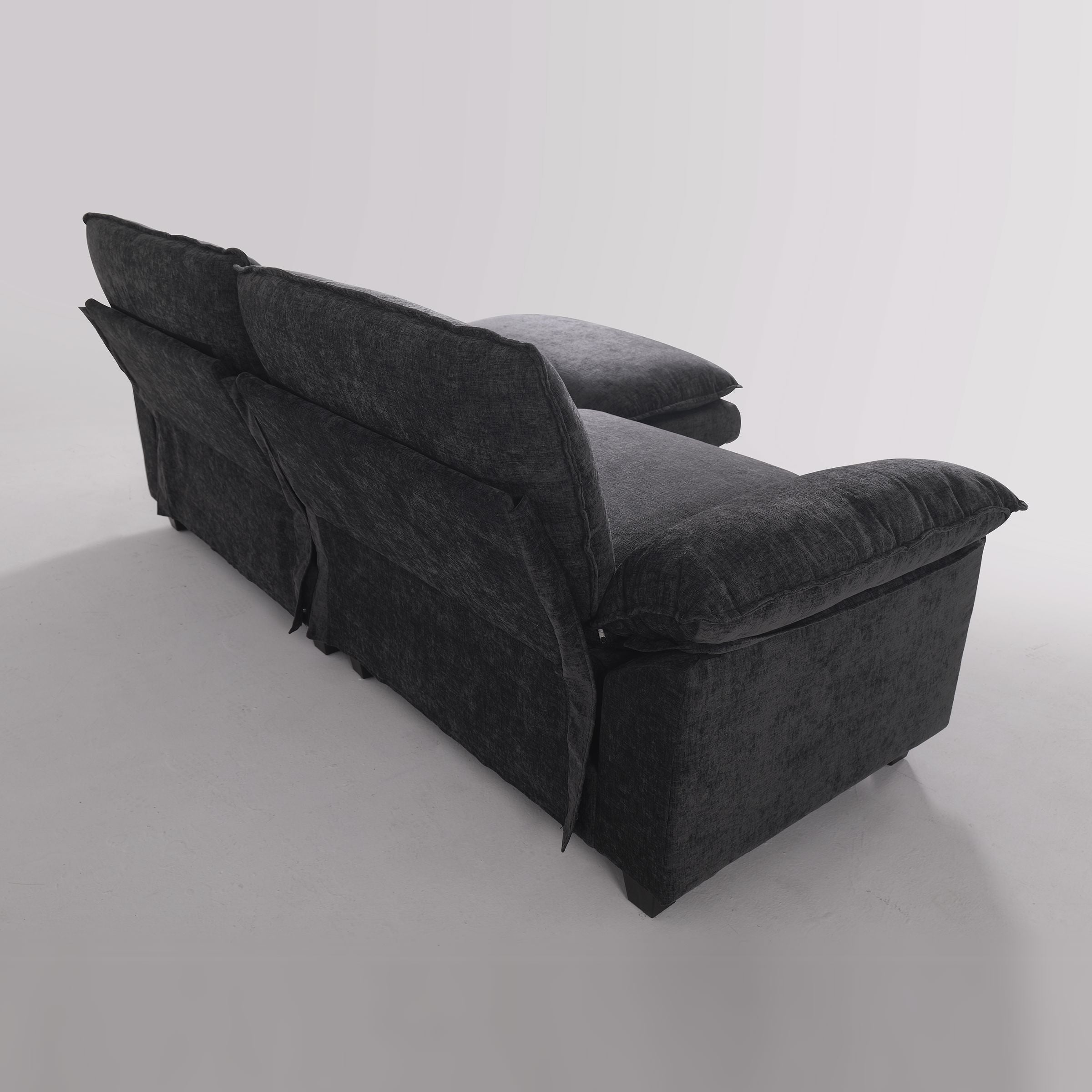 Modular Sofa Set with Chenille Upholstery and Wooden Frame 2 Seater Sofas Living and Home