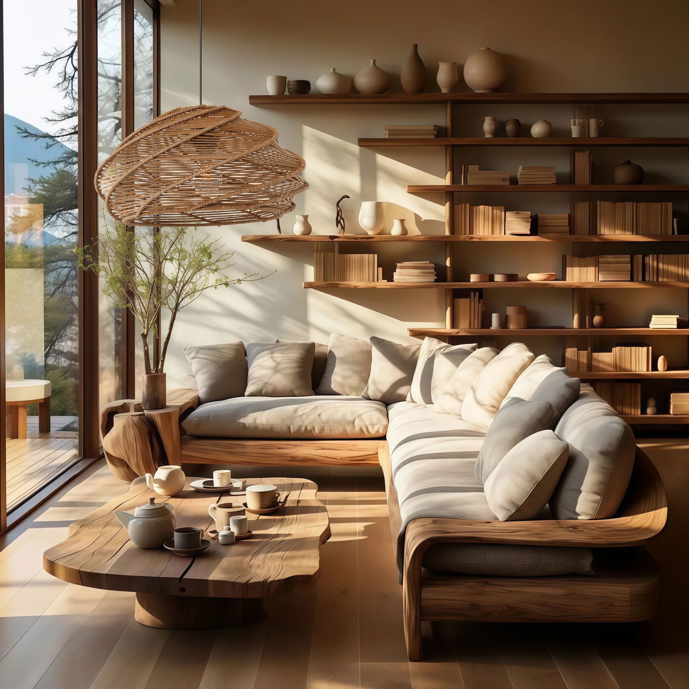 Lightsin Spiral Rattan Pendant Light for Bedroom Dining Bar Lightsin UK