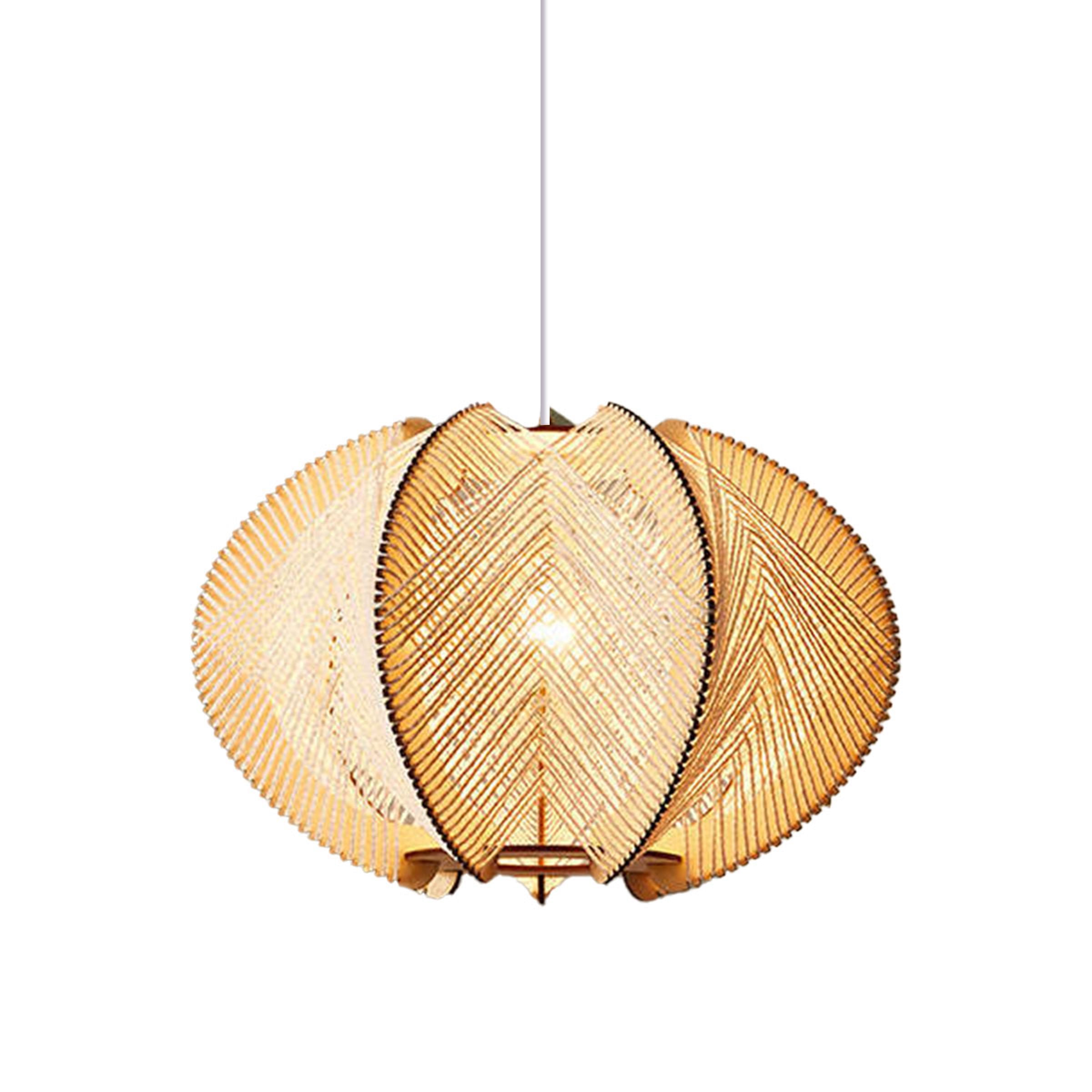 Lightsin Handmade LED Wooden Pendant Light 40/60 Dia Lightsin UK