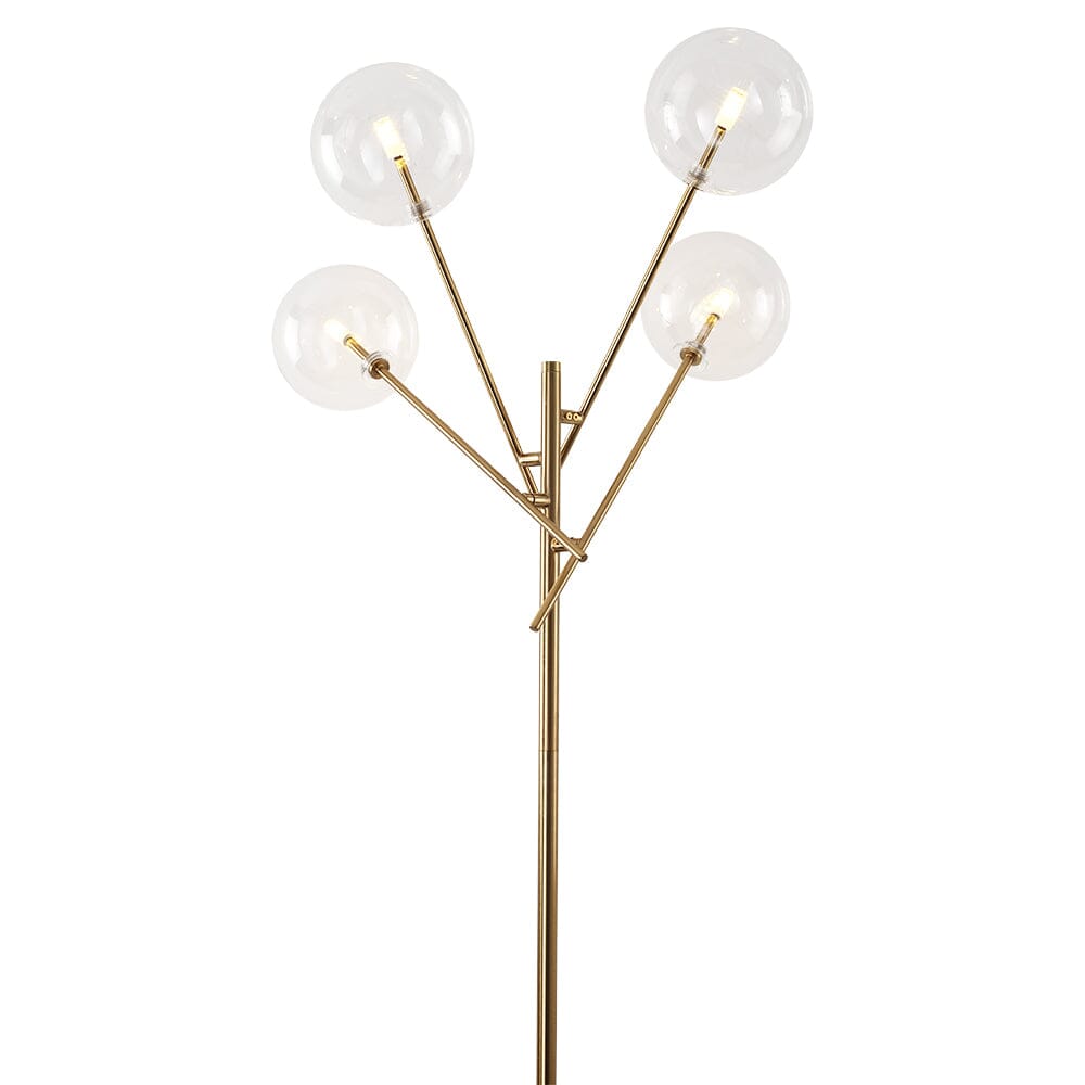 155cm H Gold Foot Switch 4 Light Tree Floor Lamp Floor Lamps Living and Home