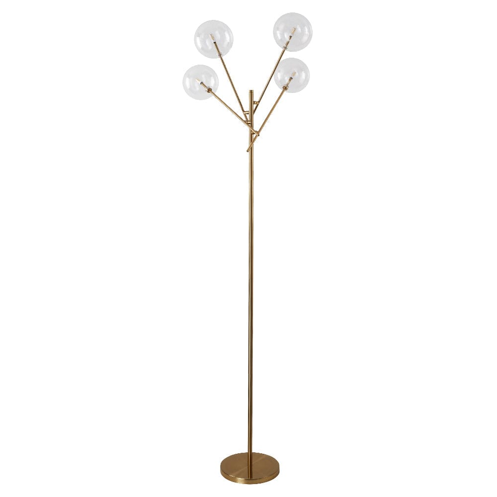 155cm H Gold Foot Switch 4 Light Tree Floor Lamp Floor Lamps Living and Home