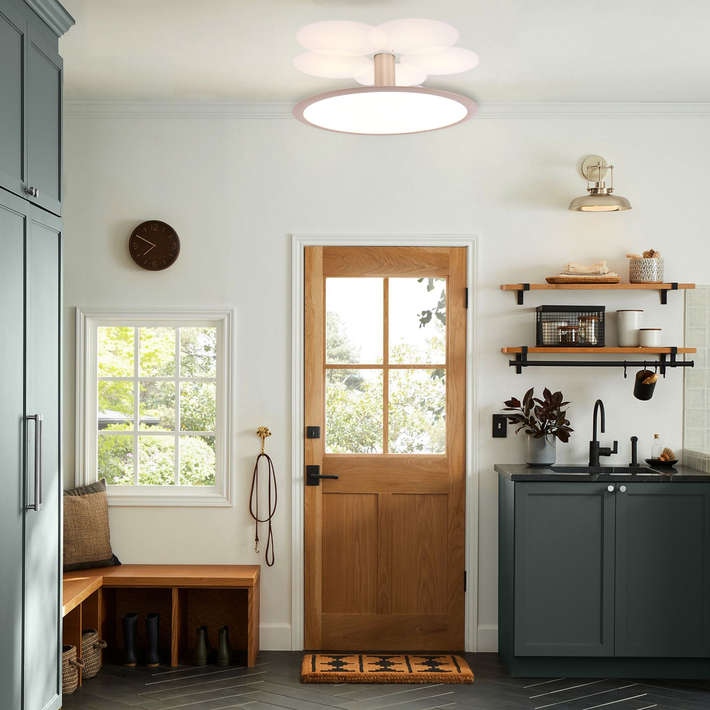 Lightsin Brushed Rose Gold Aluminum Pendant Light with Stepless Dimming Lightsin UK