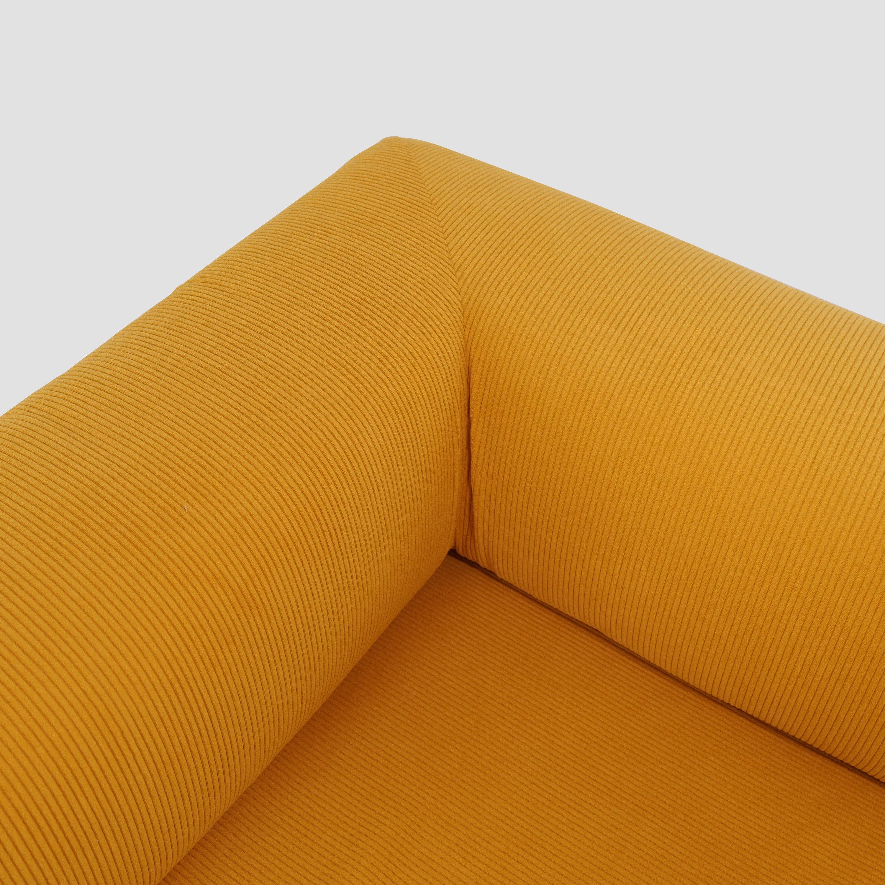 Cottonfy Yellow Corduroy Fabric Foam Modular Sofa Sofa Beds Cottonfy UK