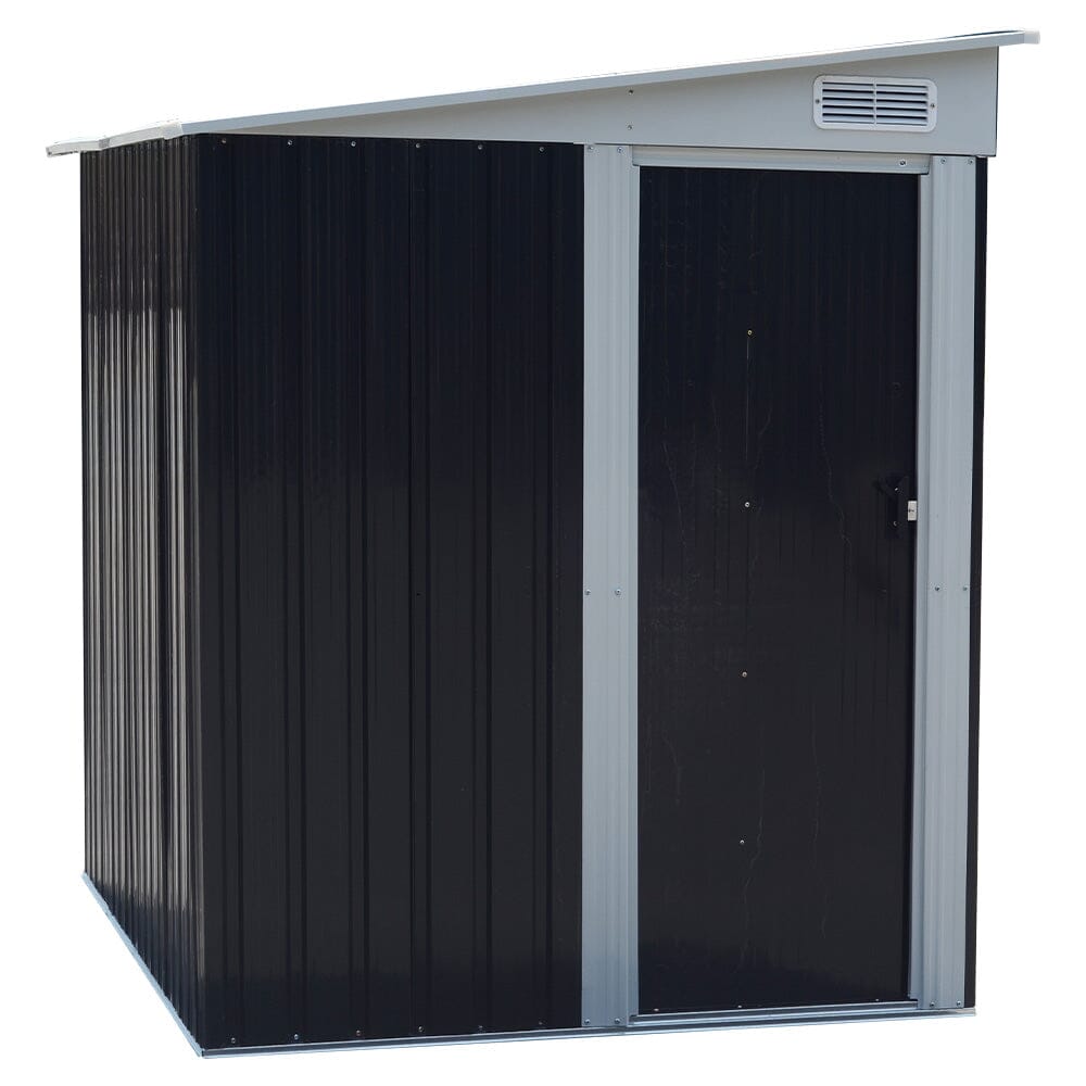 5X7FT Sliding Door Pent Roof Garden Tool Shed Outdoor Patio Storage House Living and Home