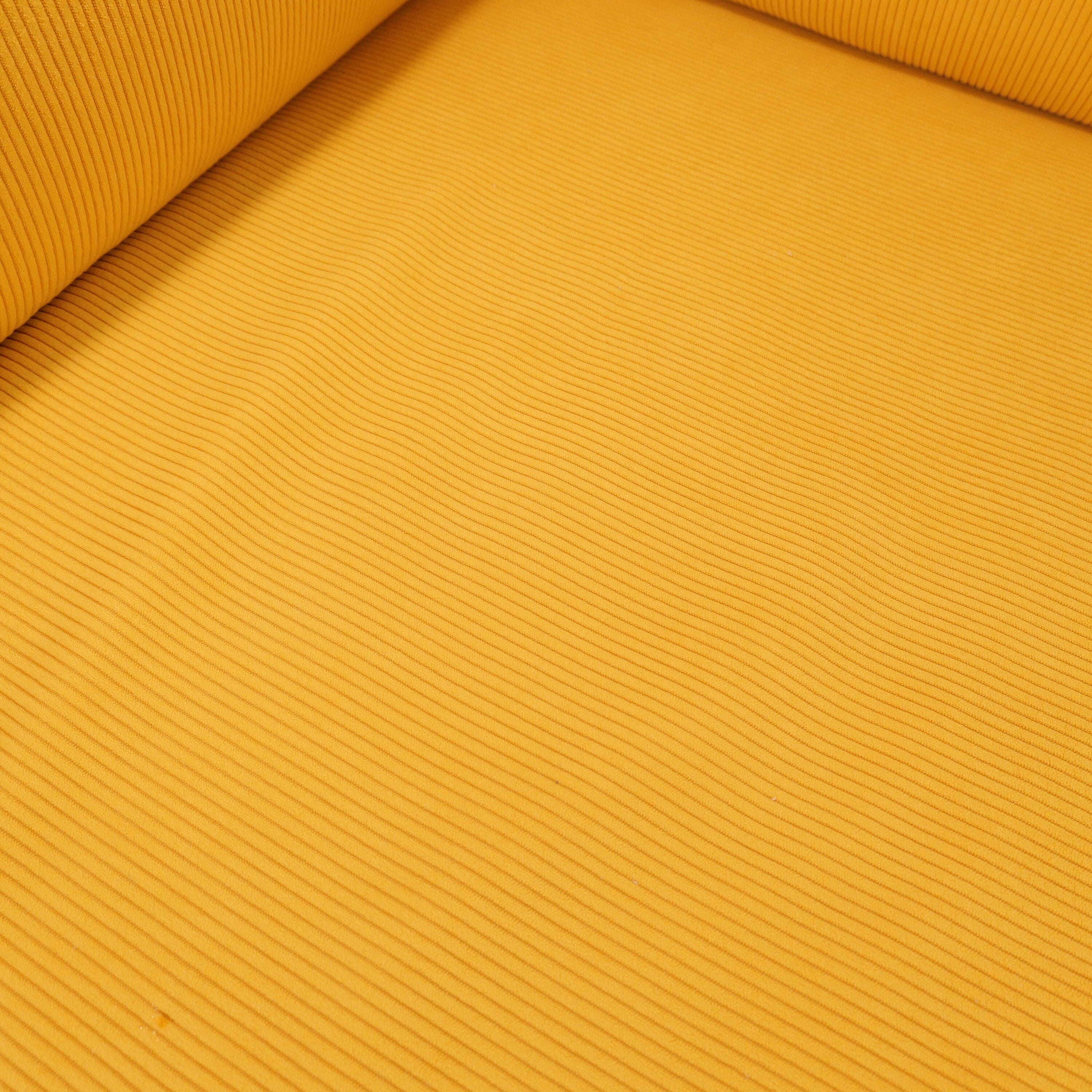 Cottonfy Yellow Corduroy Fabric Foam Modular Sofa Sofa Beds Cottonfy UK