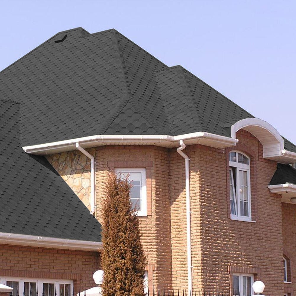 18/36Pcs Asphalt Shingles Bitumen Roofing Hexagon Shape - Black/Gery Roofing Living and Home Grey 36Pcs