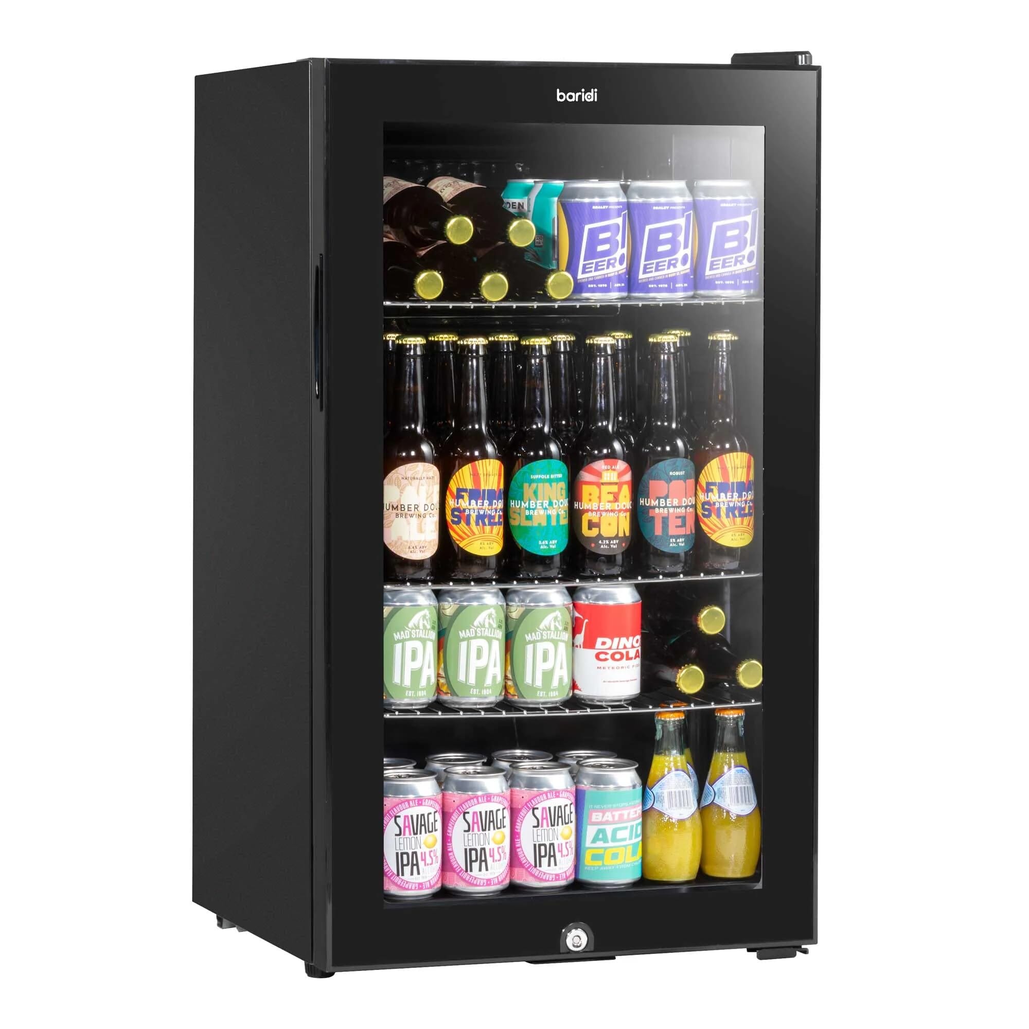 COMFEE 93L Black Compact Drinks Fridge with Adjustable Shelves and LED Light Comfee UK