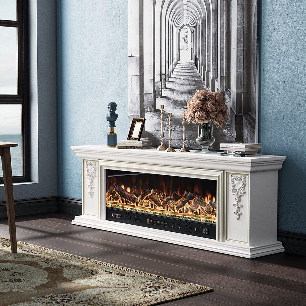 180cm W Remote Freestanding Fireplaces Bluetooth Player TV Stand Electric Fireplace Freestanding Fireplaces Living and Home