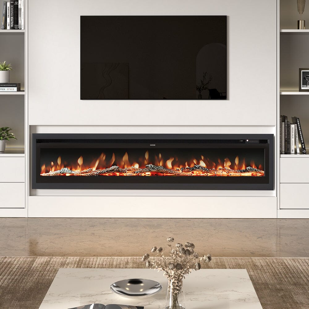 40/50/60/70/80 Inch Electric Fireplace 9 Colour LED Flame Effect Heater With Remote Control Freestanding Fireplaces Living and Home Version A: Can be inserted 80 Inches (Delivery begins 12/25)