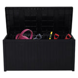 4ft Long Outdoor Black Classic Garden Storage Deck Box Garden Storage Boxes Living and Home 