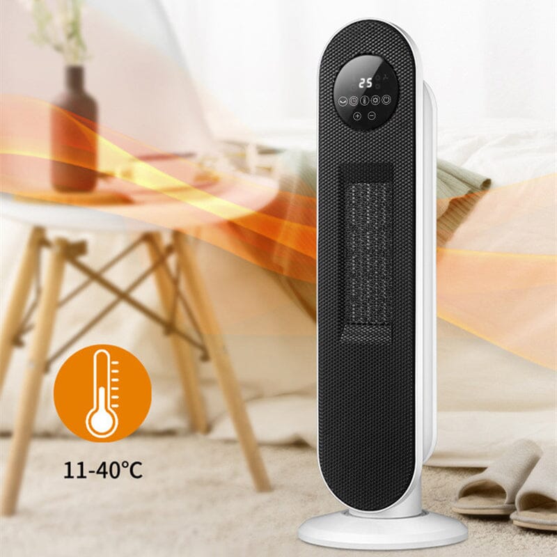 2ft H White Digital PTC Ceramic Heater with Remote Control Freestanding Patio Heaters Living and Home