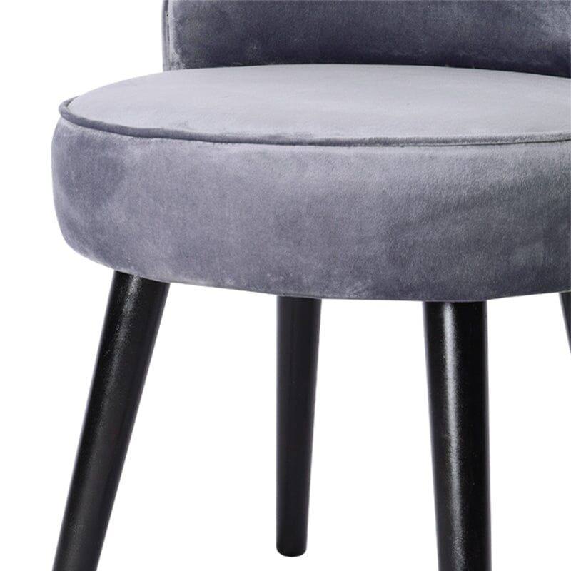 Modern Velvet Dressing Table Stool with Solid Wood Legs Cocktail Chairs Living and Home
