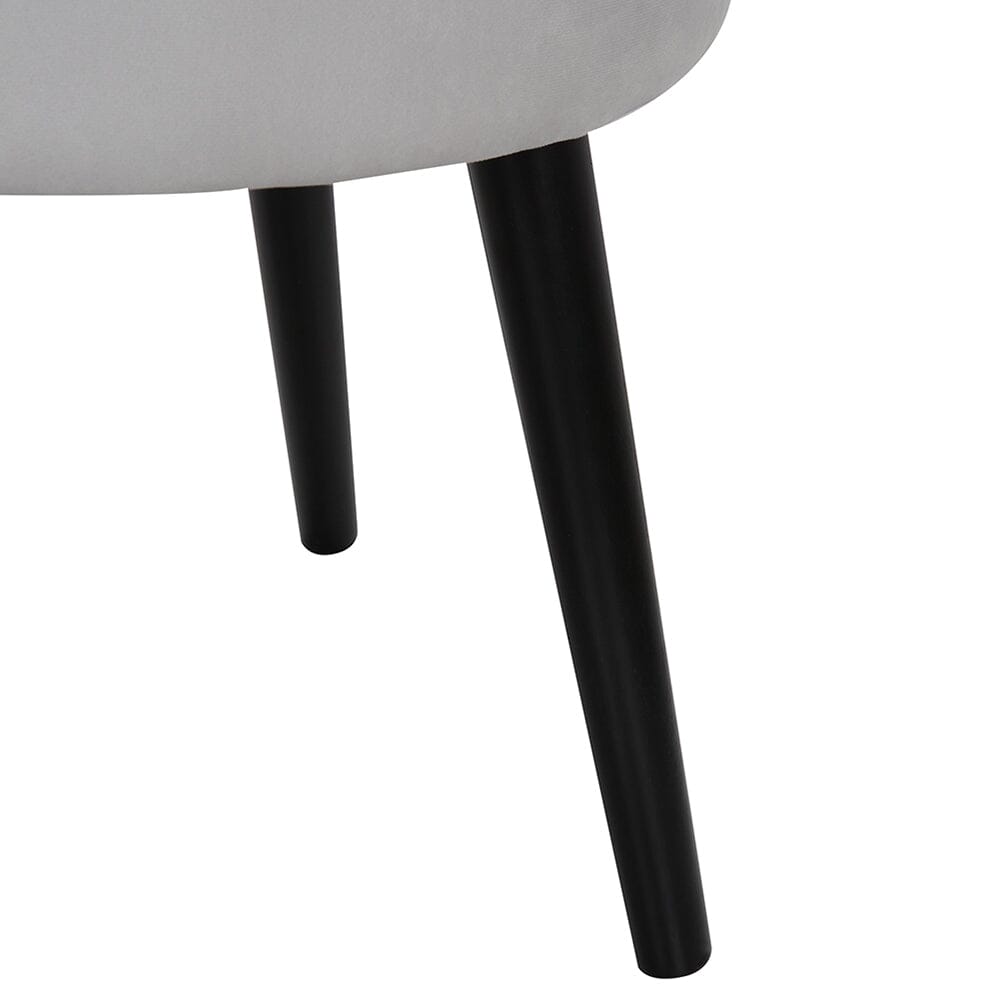 Modern Velvet Dressing Table Stool with Solid Wood Legs Cocktail Chairs Living and Home