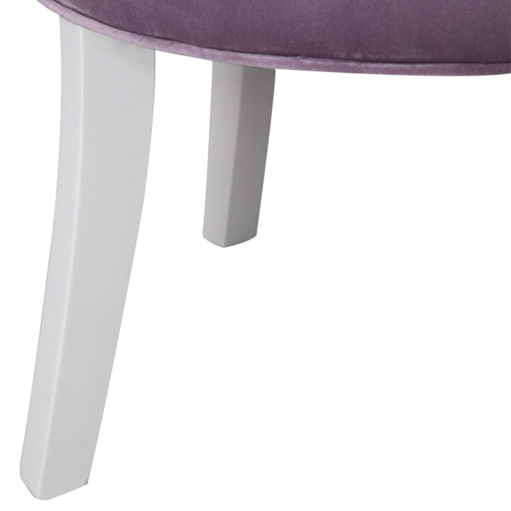 Upholstered Velvet Vanity Dressing Table Stool with Low Backrest Cocktail Chairs Living and Home