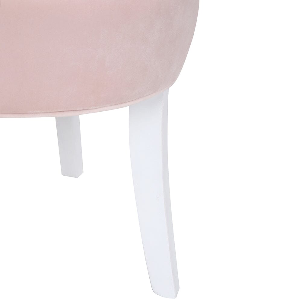 Upholstered Velvet Vanity Dressing Table Stool with Low Backrest Cocktail Chairs Living and Home