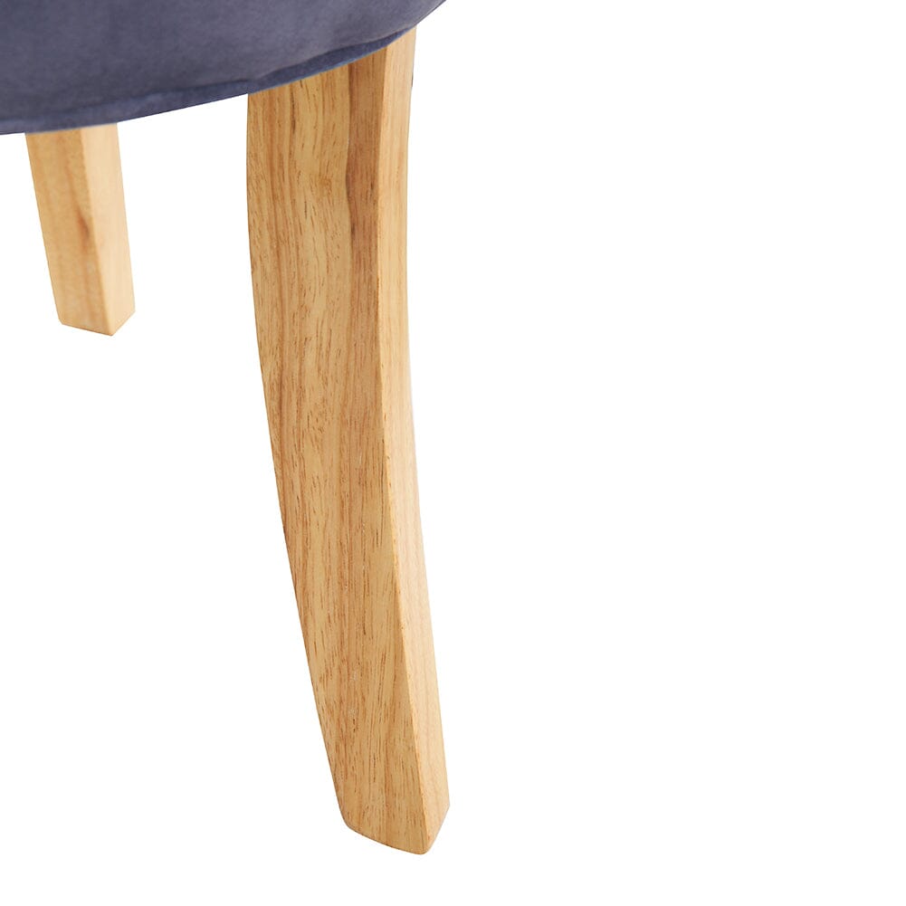 Upholstered Velvet Vanity Dressing Table Stool with Low Backrest Cocktail Chairs Living and Home