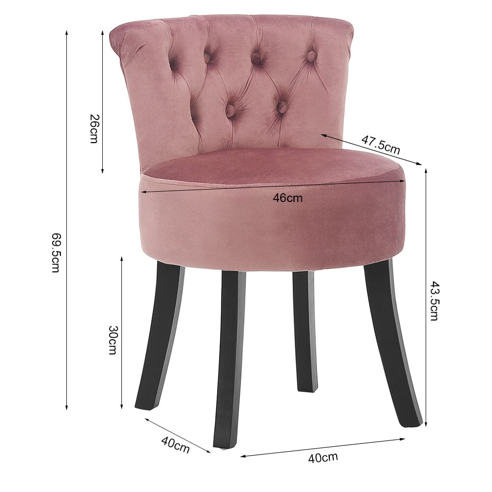 Modern Upholstered Buttoned Stool for Dressing Table Cocktail Chairs Living and Home