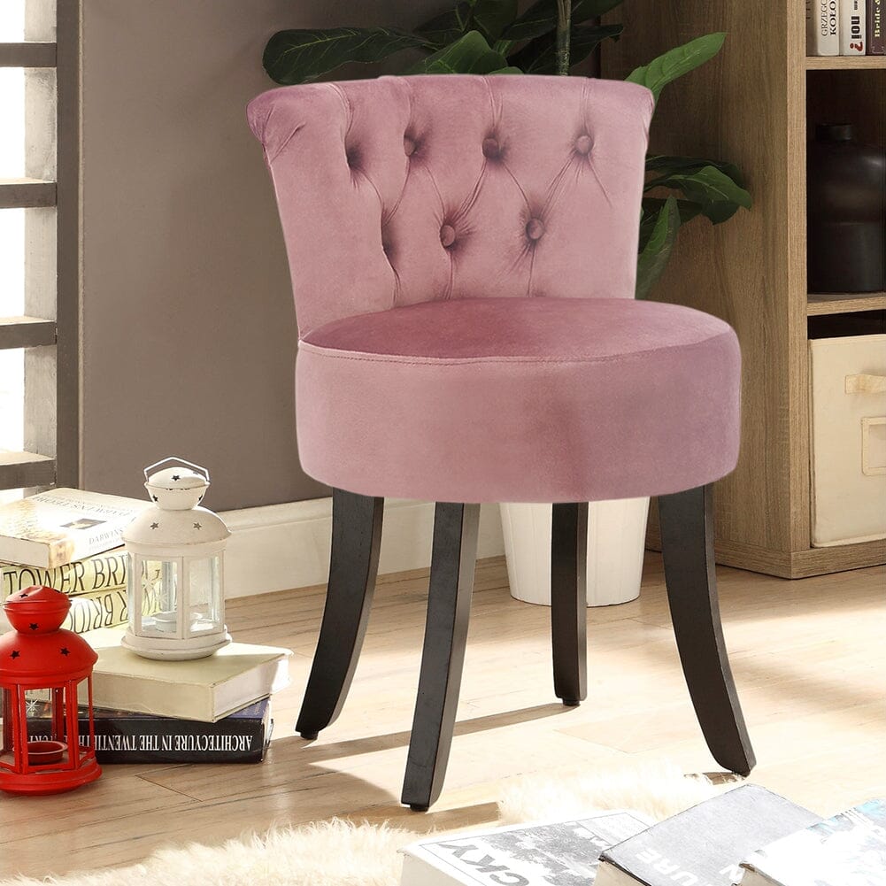 Modern Upholstered Buttoned Stool for Dressing Table Cocktail Chairs Living and Home