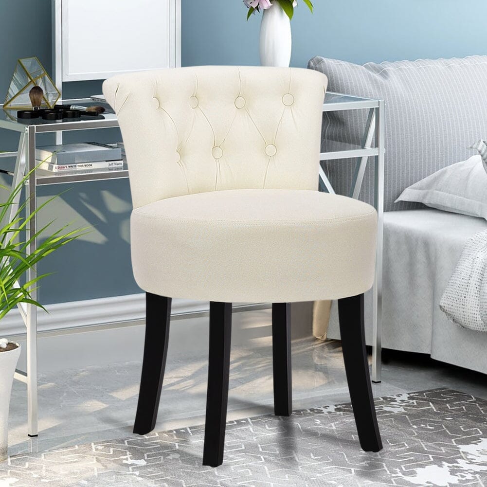Modern Upholstered Buttoned Stool for Dressing Table Cocktail Chairs Living and Home