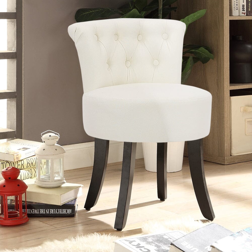 Modern Upholstered Buttoned Stool for Dressing Table Cocktail Chairs Living and Home