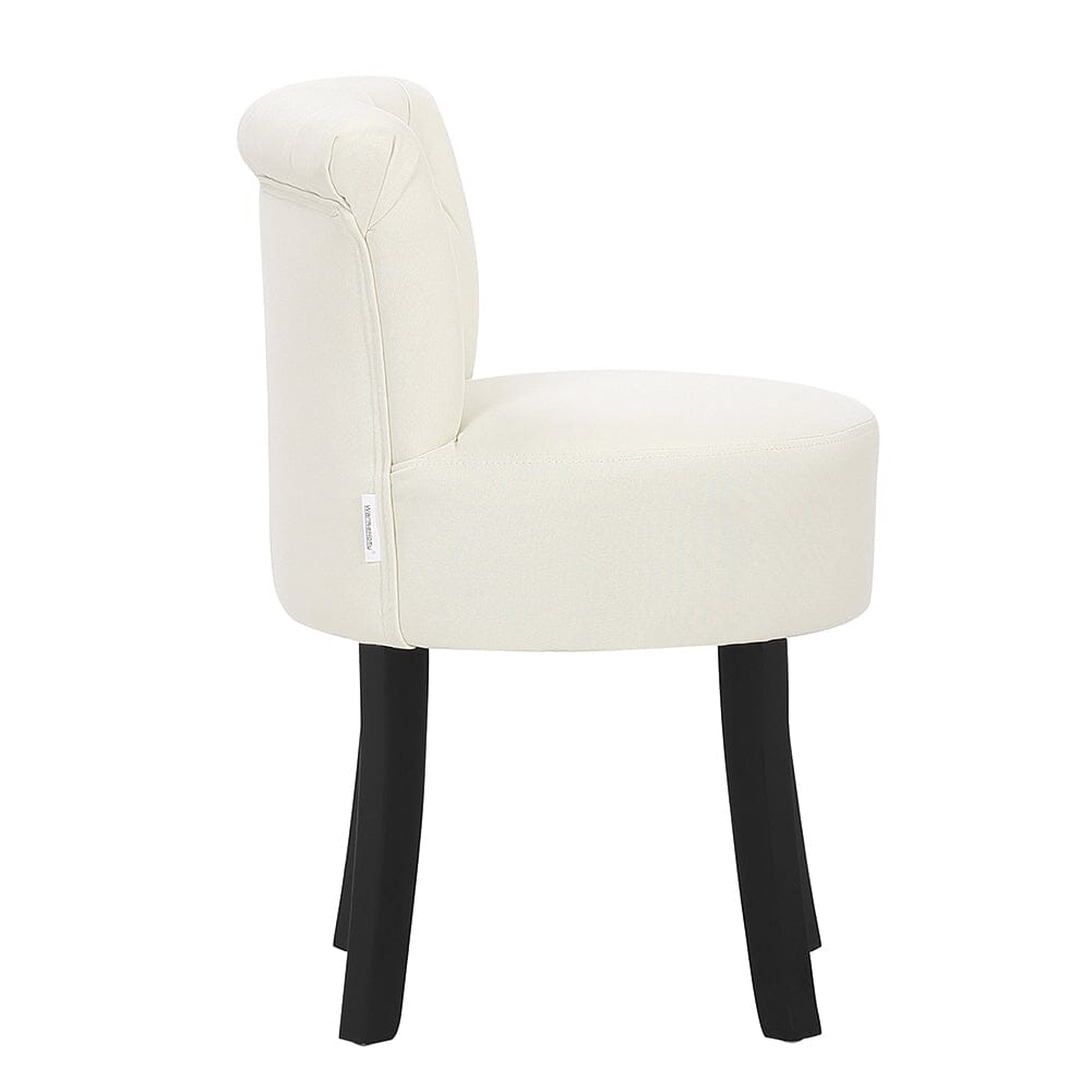 Modern Upholstered Buttoned Stool for Dressing Table Cocktail Chairs Living and Home