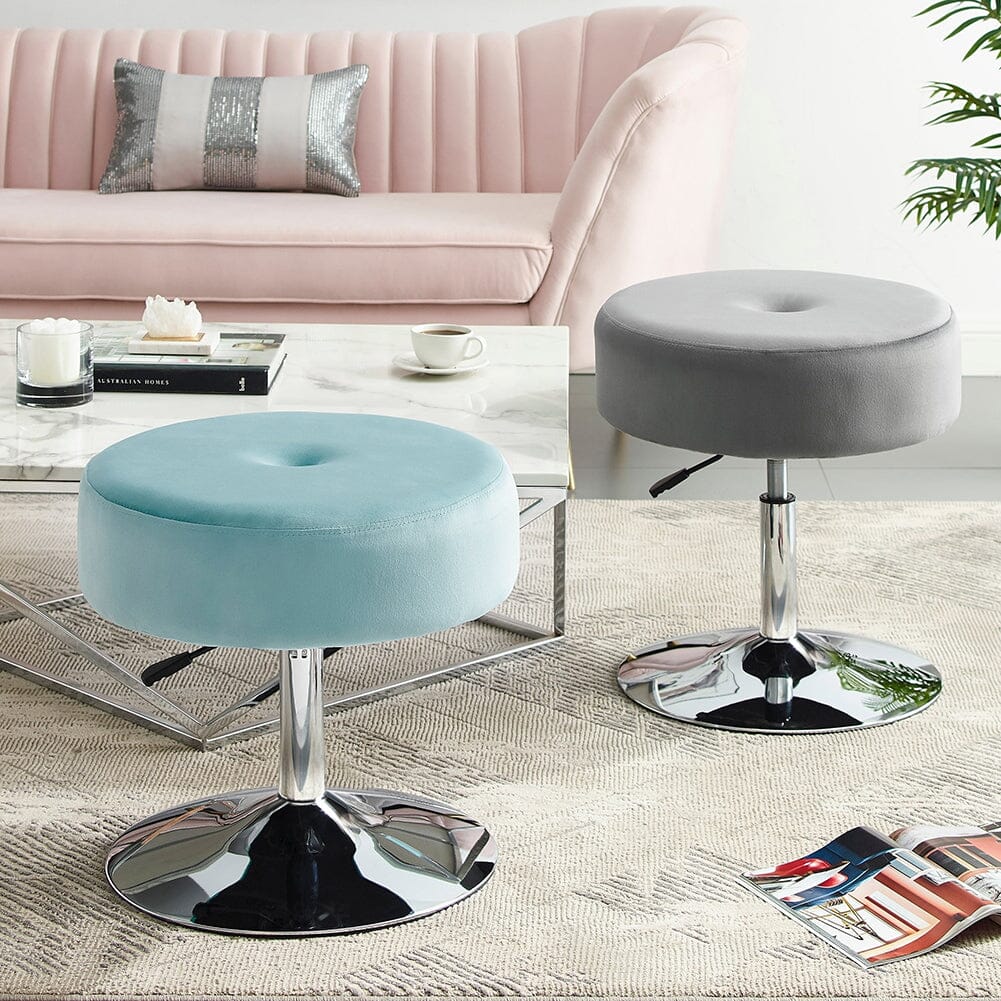 Adjustable Velvet Ottoman with Lift Function Living Room Chairs Living and Home