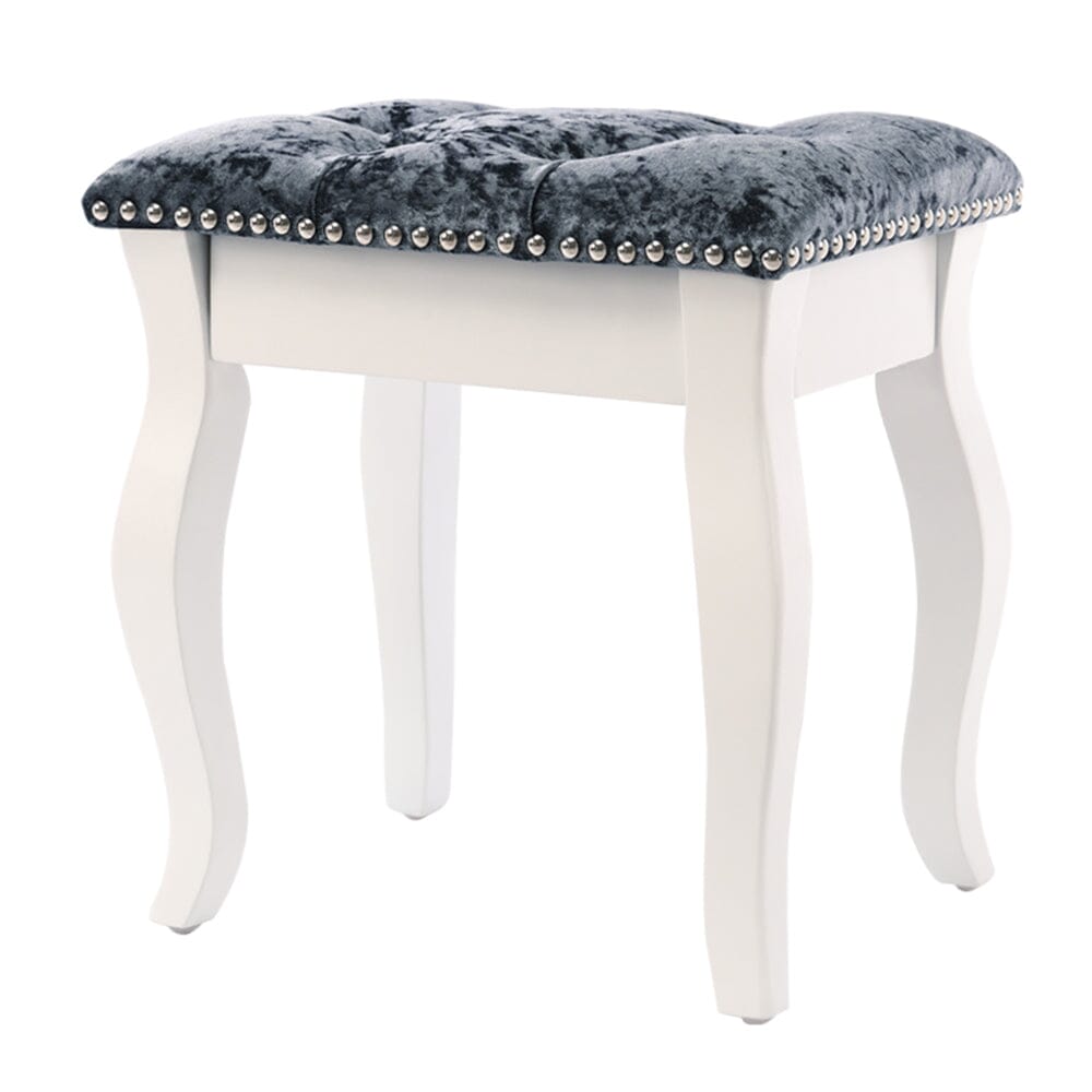 Vintage Floral Upholstered Dressing Stool Chair Living and Home