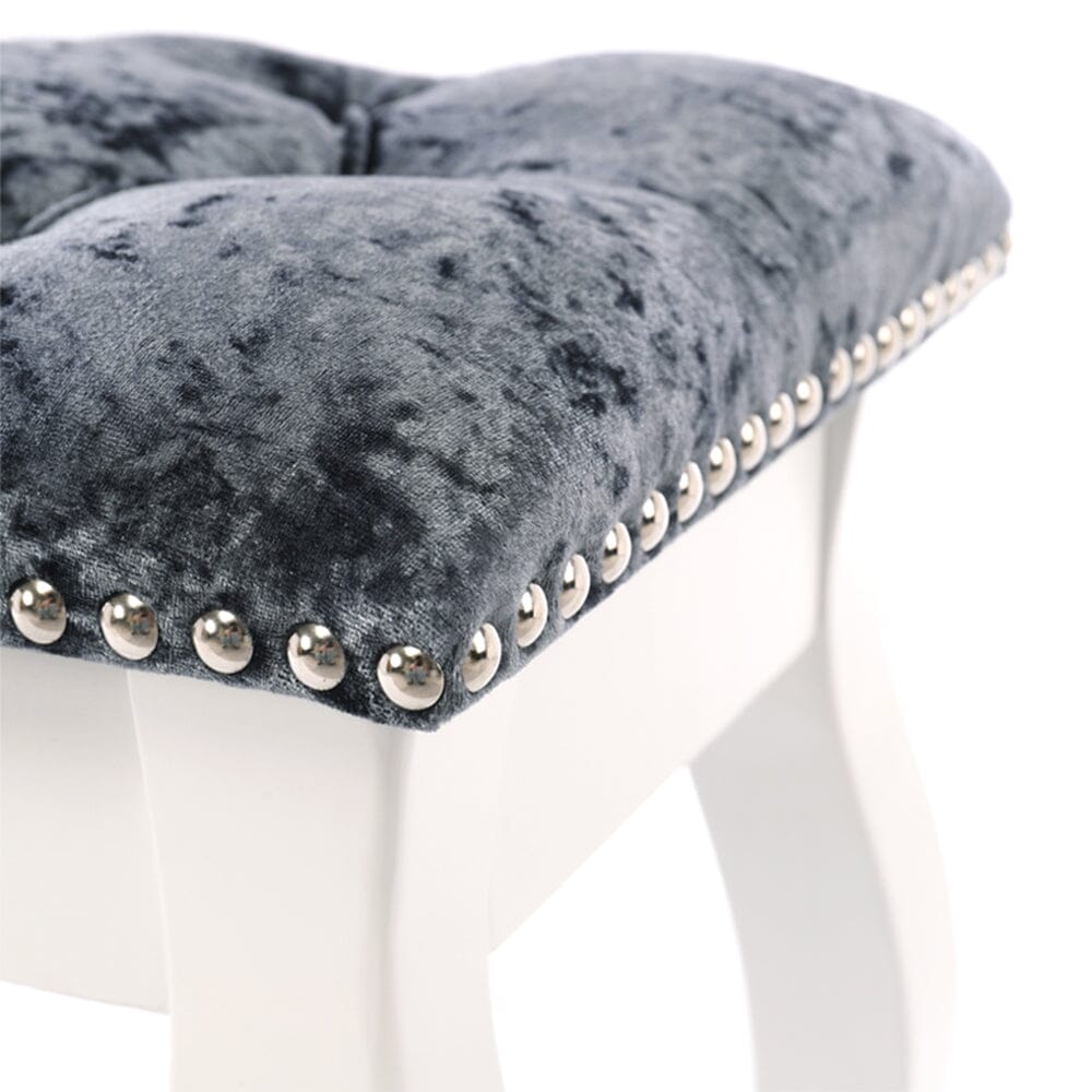 Vintage Floral Upholstered Dressing Stool Chair Living and Home