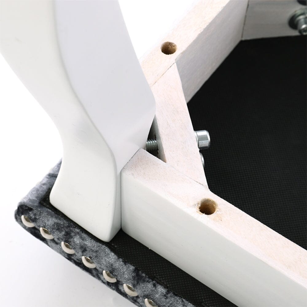 Vintage Floral Upholstered Dressing Stool Chair Living and Home