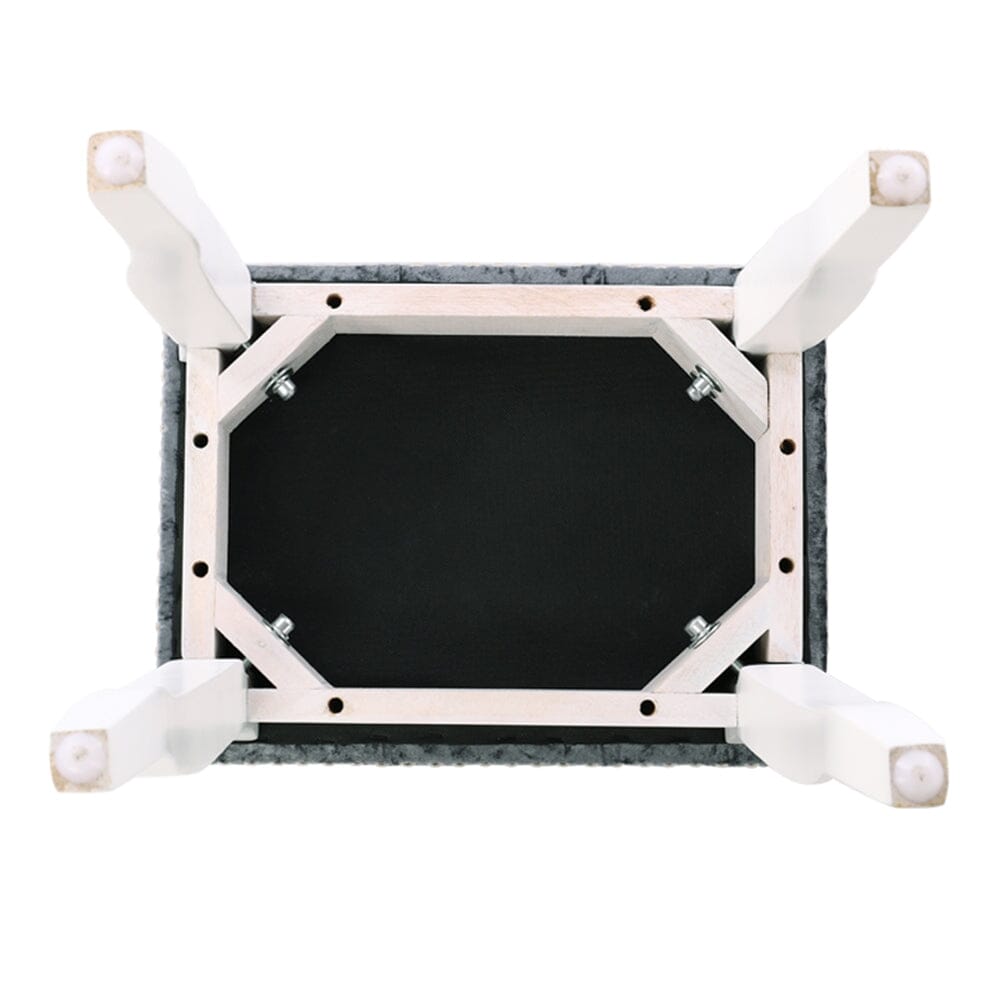 Vintage Floral Upholstered Dressing Stool Chair Living and Home