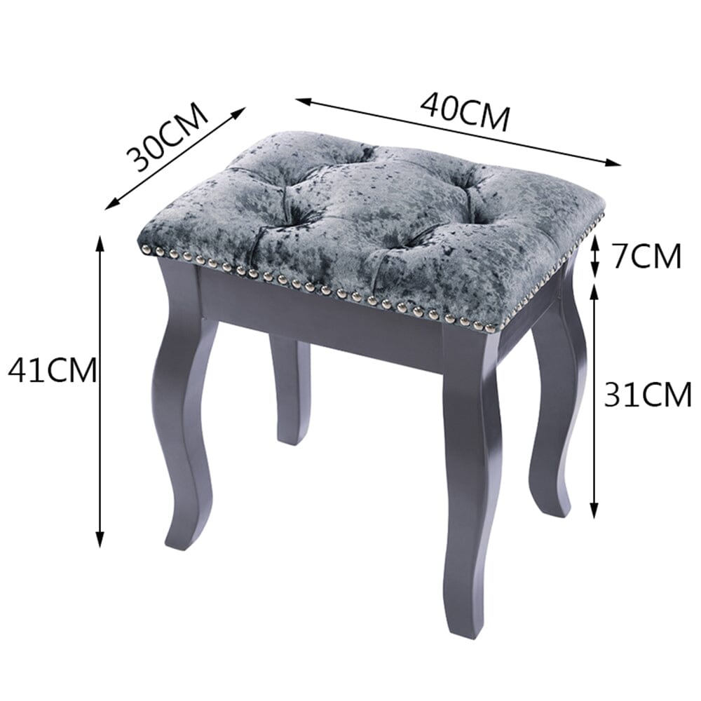 Vintage Floral Upholstered Dressing Stool Chair Living and Home