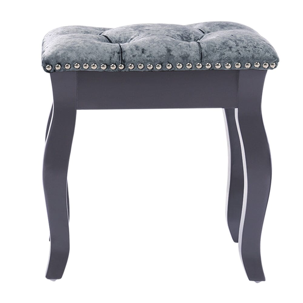 Vintage Floral Upholstered Dressing Stool Chair Living and Home