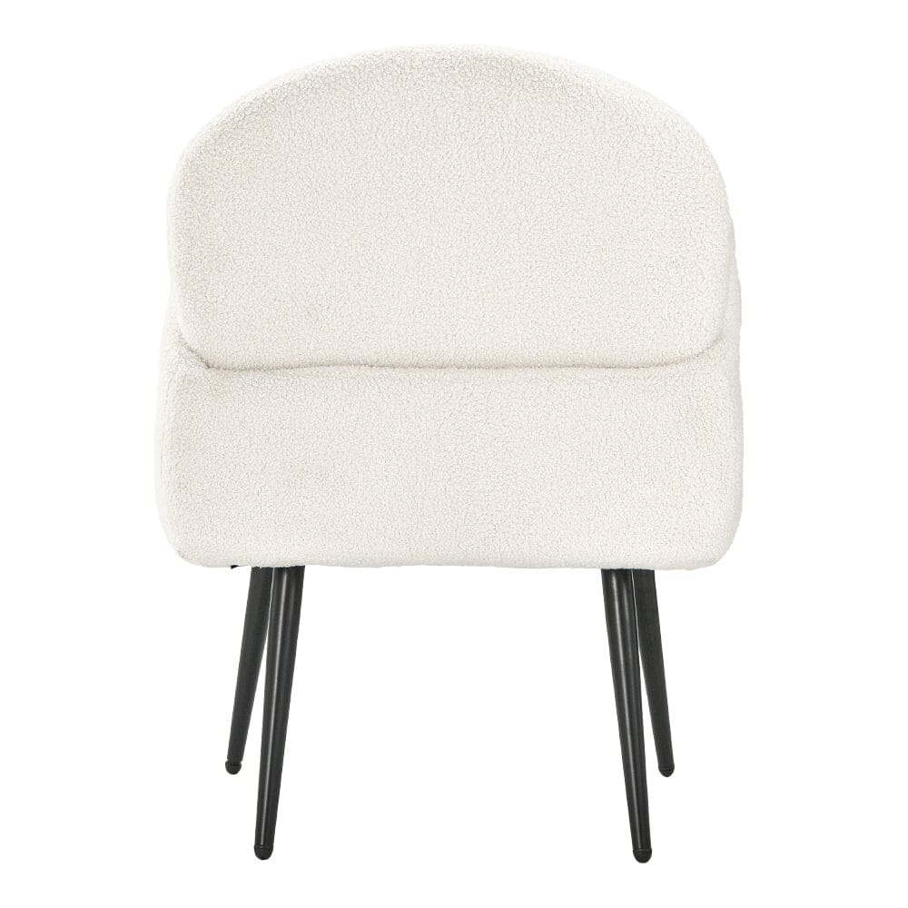 Curved Armrest Teddy Fleece Leisure Chair Cocktail Chairs Living and Home