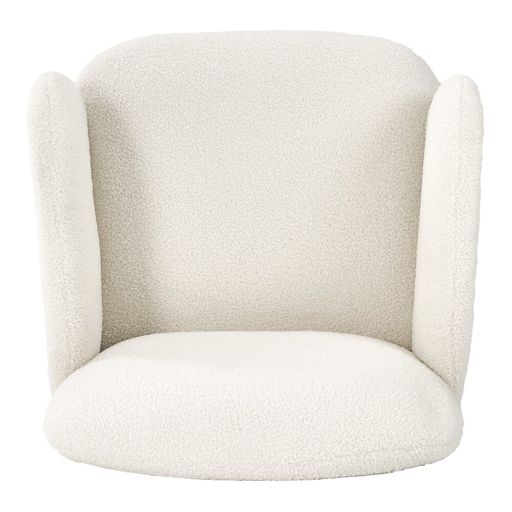 Curved Armrest Teddy Fleece Leisure Chair Cocktail Chairs Living and Home