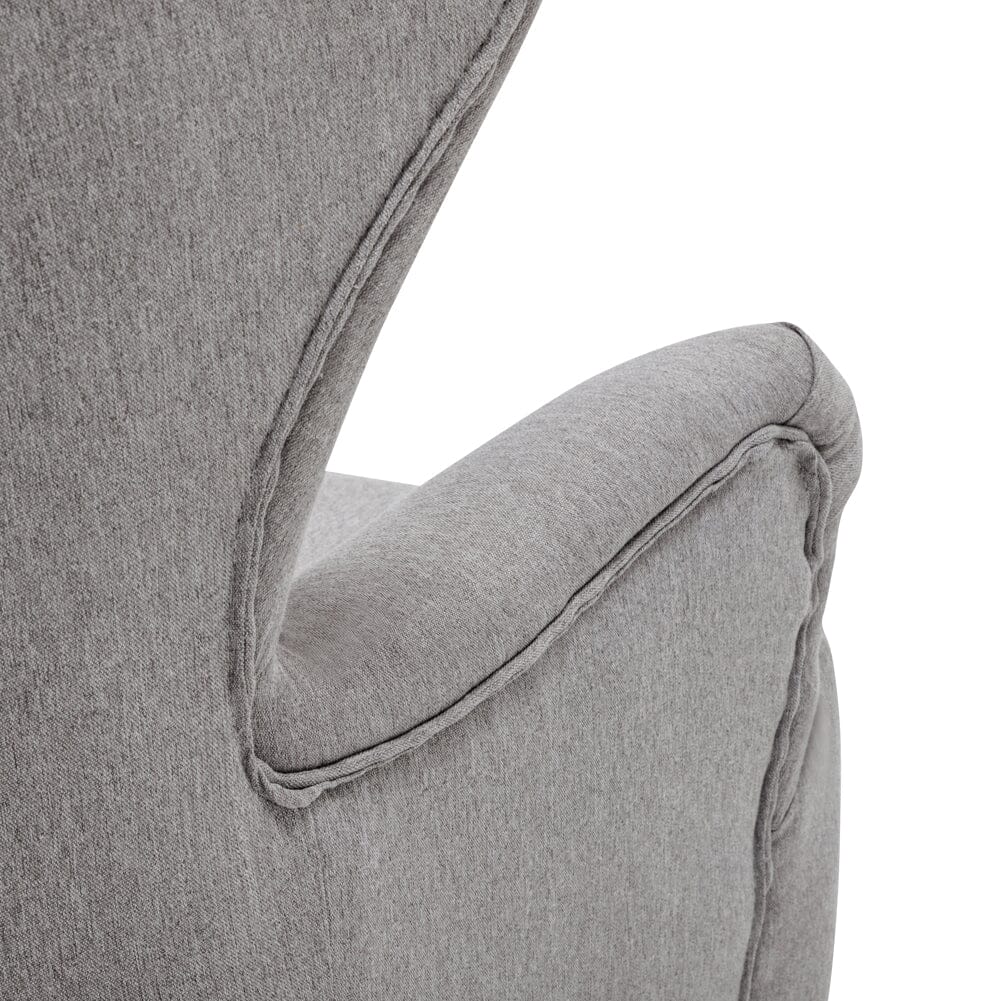 Contemporary Wing Back Armchair and Ottoman Set with Cushion and Footstool Cocktail Chairs Living and Home