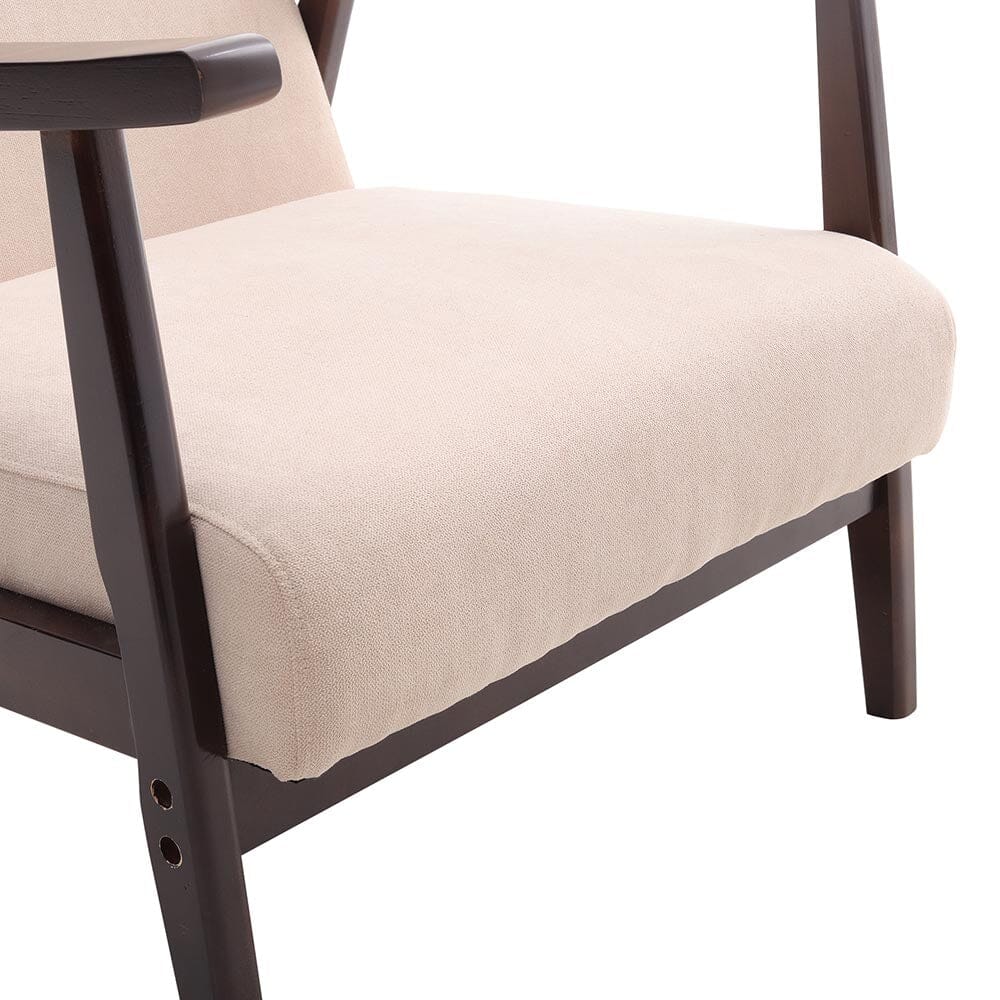 Direct Wooden Single Armchair Sofa Accent Chair Fabric Armchair Living and Home