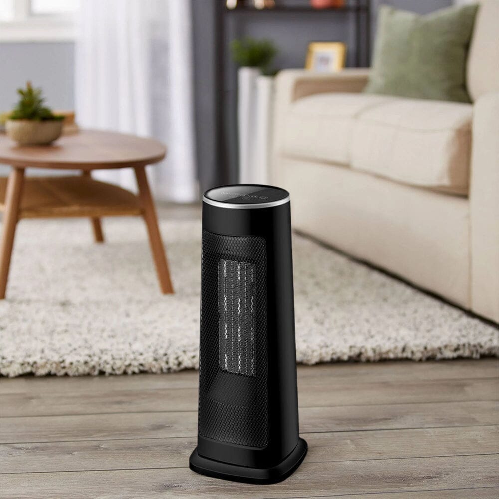 Intellectual Black Electric PTC Ceramic Heater with Remote Control Freestanding Patio Heaters Living and Home